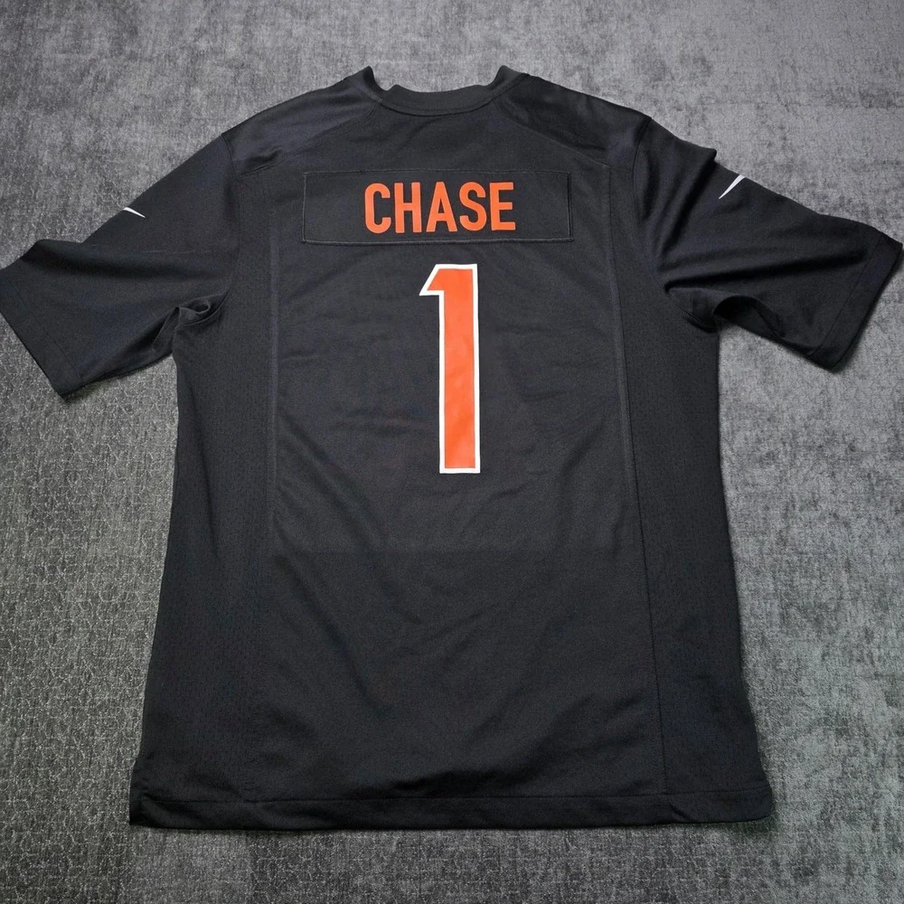 Nike Cincinnati Bengals Ja'Marr Chase Super Bowl LVI Jersey Mens Large Black 1 L